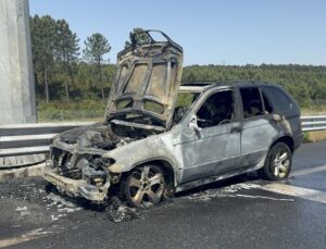 Kuzey Marmara Otoyolu’nda cipte çıkan yangın söndürüldü