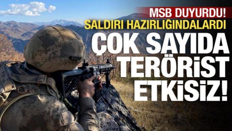 MSB duyurdu: 7 PKK’lı terörist etkisiz!