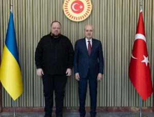 TBMM Başkanı Kurtulmuş, Ukrayna Meclis Başkanı Stefanchuk ile görüştü