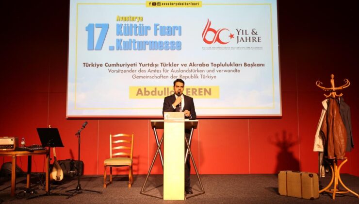 YTB Başkanı Eren ’17. Avusturya Kültür Fuarı’nda konuştu