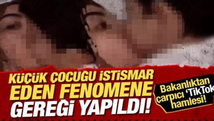Çocuğu zorla dudaklarından öptüren TikTok kullanıcısına gözaltı! Bakanlık harekete geçti