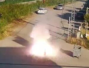 Hatay’da kavurucu sıcak nedeniyle elektrik telinde patlama meydana geldi