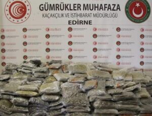 Kapıkule’den geçemedi! Tam 635 kilo