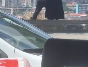 Manzara izleyen ikili aniden satırla kavga etmeye başladı!
