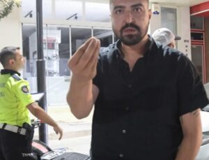 Alkollü sürücü ile muhabirin ‘senin görevin’ tartışması!