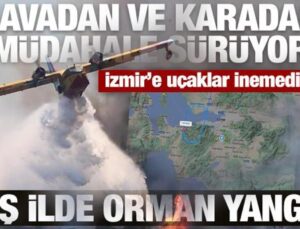 Beş ilde orman yangını: Bergama’dan acı haber, İzmir’e uçak seferleri aksadı