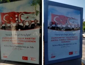 CHP’nin KKTC afişlerinde dikkat çeken ‘Atatürk’ detayı!