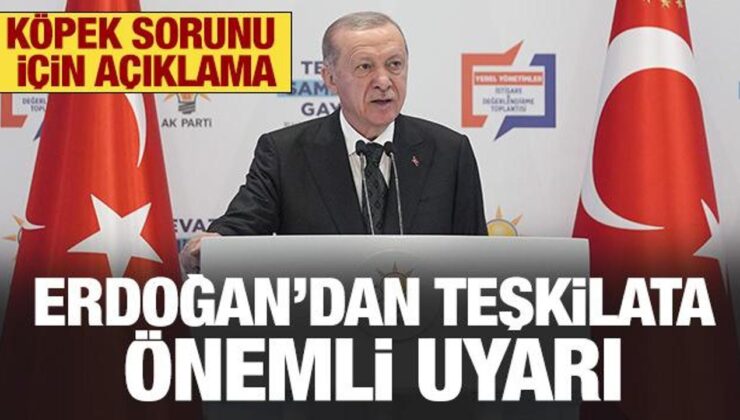 Erdoğan’dan teşkilata net uyarı! Sokak köpeği sorunu için açıklama