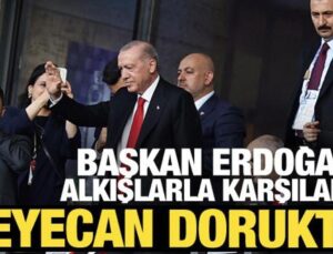 Heyecan dorukta: Başkan Erdoğan millilere destek için Almanya’da!