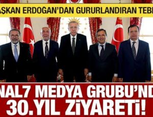 Kanal7 Medya Grubu Yönetiminden, Cumhurbaşkanı Erdoğan’a 30. yıl ziyareti!