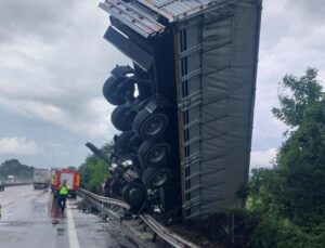 Sakarya’da bir garip kaza: Köprüde asılı kaldı, hayvanlar telef oldu!