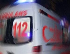 Seyir halindeki ambulansta yangın!
