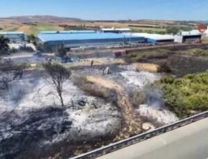 Silivri’de anız yangını: Edirne istikameti trafiğe kapatıldı!