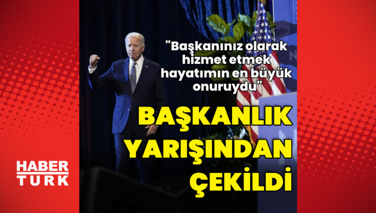 Son dakika haberi ABD Başkanı Joe Biden adaylıktan çekildi | Dış Haberler