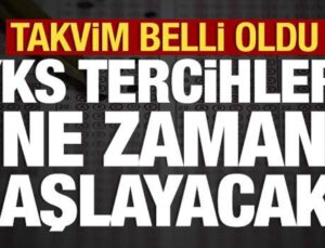YKS tercih takvimi belli oldu